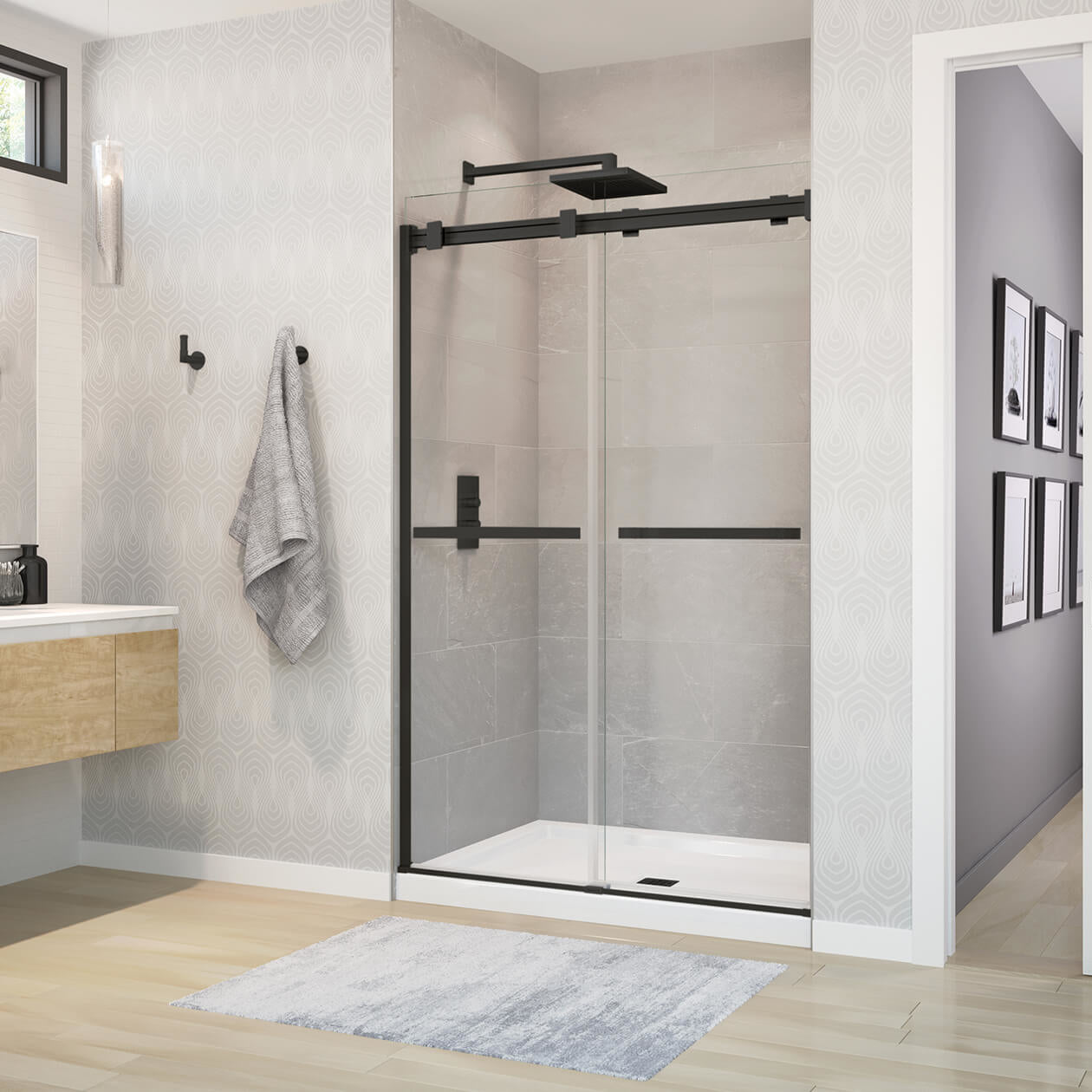 Maax Duel 44-47 x 70 ½-74 in. 8 mm Bypass Shower Door