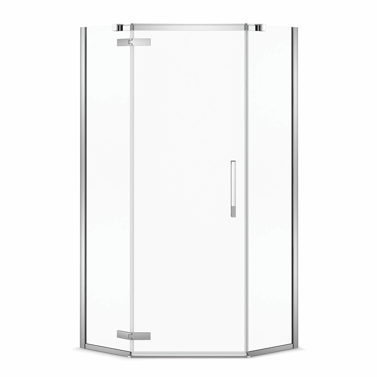 Maax Link Neo-angle 38 x 38 x 75 in. 8mm Pivot Shower Door for Corner Installation with Clear glass
