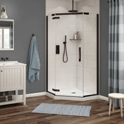 Maax Link Neo-angle 38 x 38 x 75 in. 8mm Pivot Shower Door for Corner Installation with Clear glass