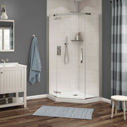 Maax Link Neo-angle 40 x 40 x 75 in. 8mm Pivot Shower Door for Corner Installation with Clear glass