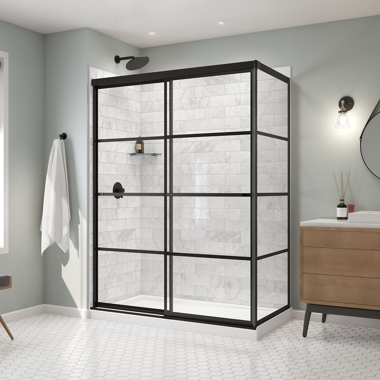 Maax Incognito 76 Return Panel for 32 in. Base with glass