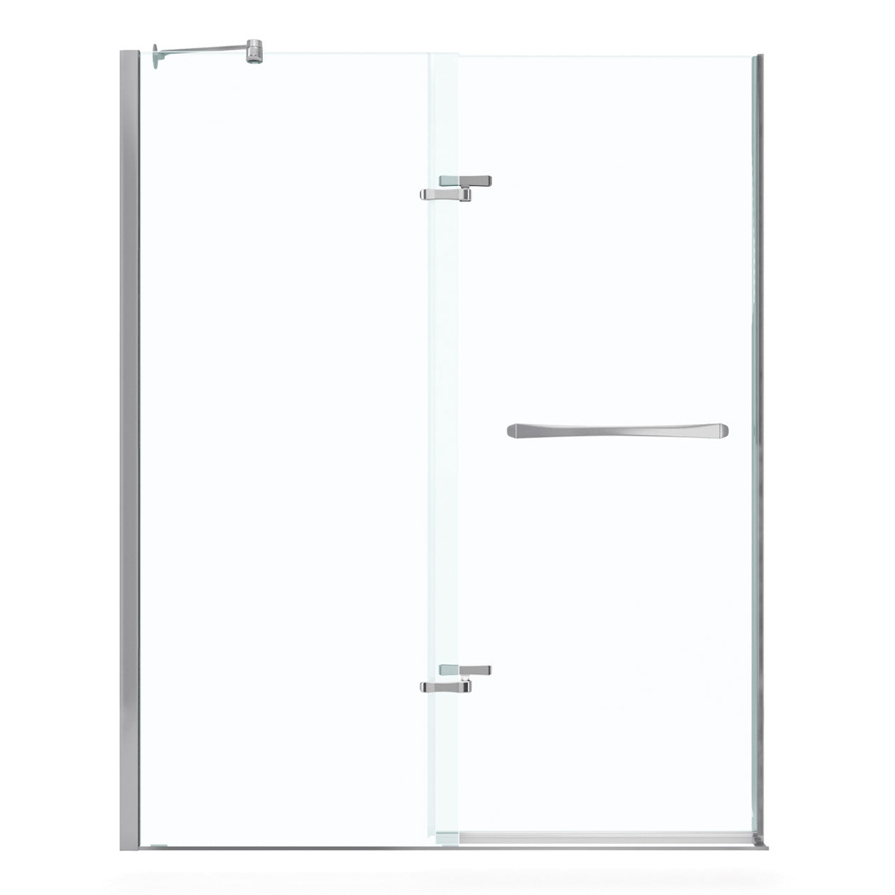 Maax Reveal 71 56-59 x 71 ½ in. 8mm Pivot Shower Door for Alcove Installation with Clear glass