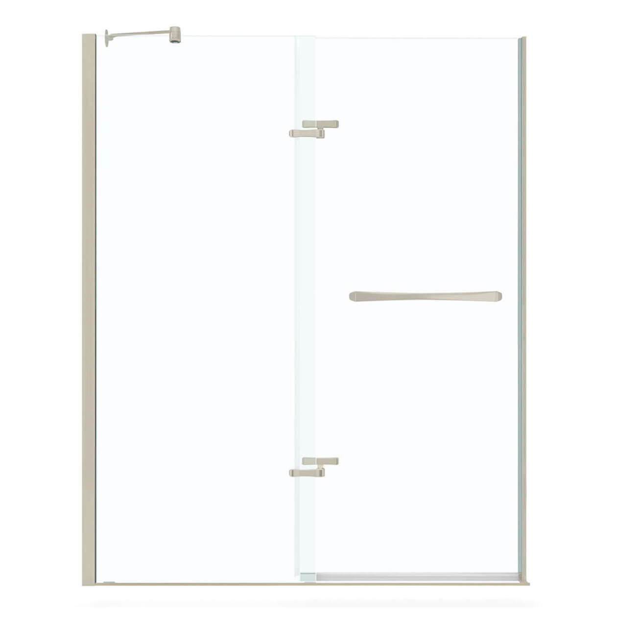 Maax Reveal 71 56-59 x 71 ½ in. 8mm Pivot Shower Door for Alcove Installation with Clear glass