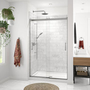 Maax Revelation Round 44-47 in. x 70 ½-73 in. 6 mm Bypass Shower Door for Alcove Installation with Clear glass