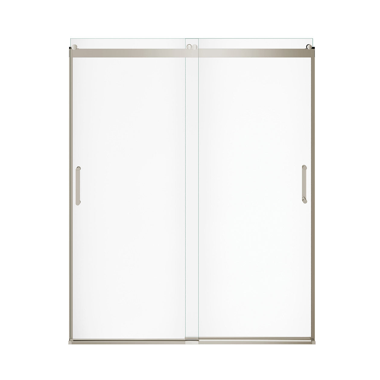 Maax Revelation Round 56-59 in. x 70 ½-73 in. 6 mm Bypass Shower Door for Alcove Installation with Clear glass