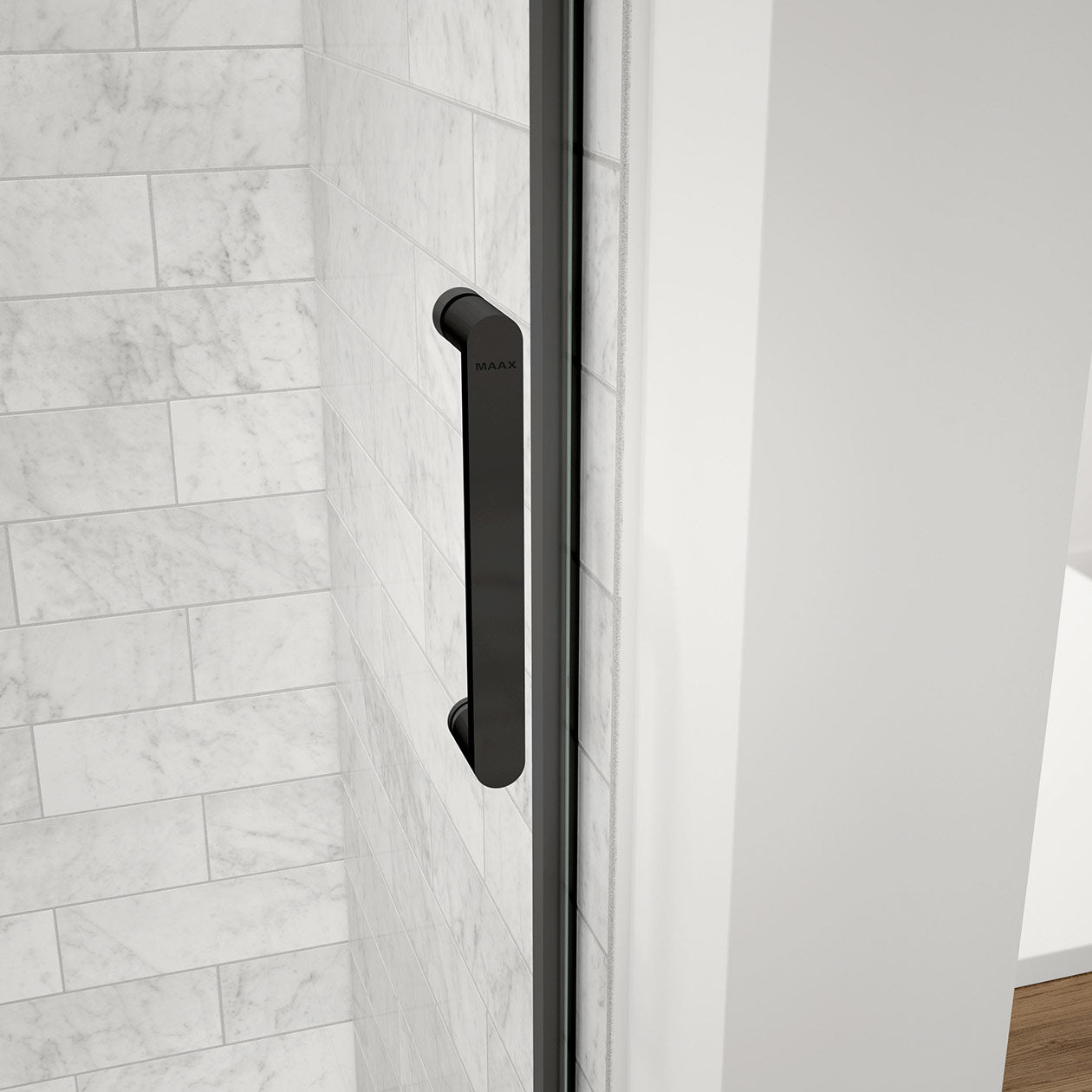 Maax Revelation Round 56-59 in. x 70 ½-73 in. 6 mm Bypass Shower Door for Alcove Installation with Clear glass