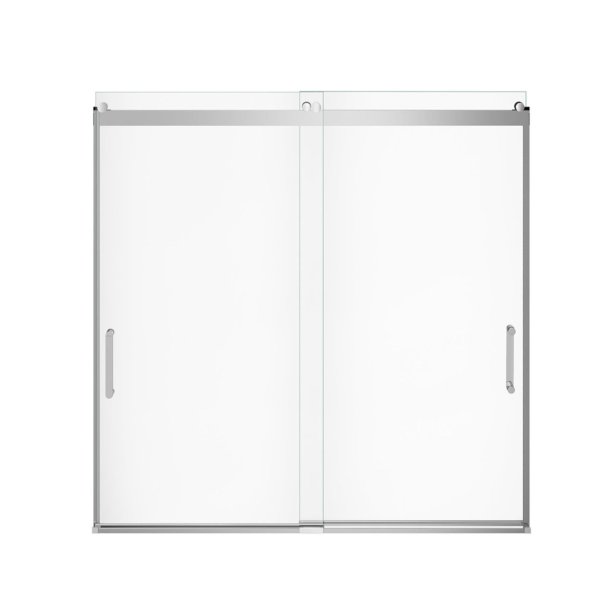 Maax Revelation Round 56-59 in. x 56 ¾-59 ¼ in. 6 mm Bypass Tub Door for Alcove Installation with Clear glass