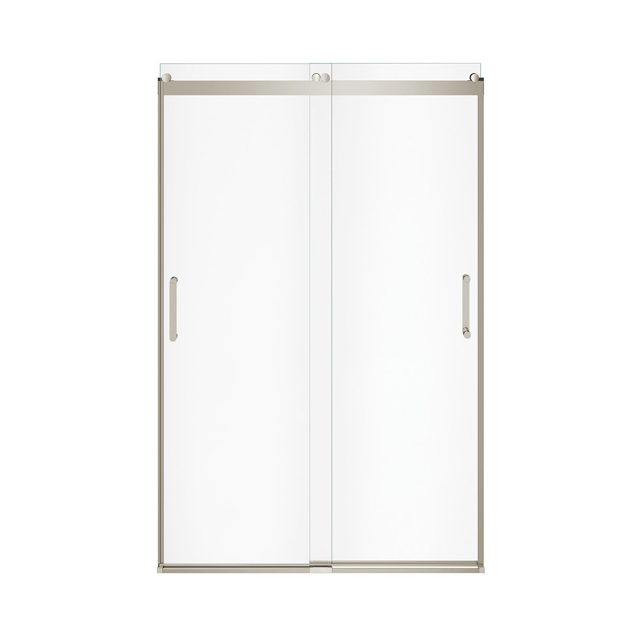 Maax Revelation Round 44-47 x 70 ½-73 in. 8mm Bypass Shower Door for Alcove Installation with Clear glass