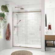 Maax Revelation Round 56-59 x 70 ½-73 in. 8mm Bypass Shower Door for Alcove Installation with Clear glass