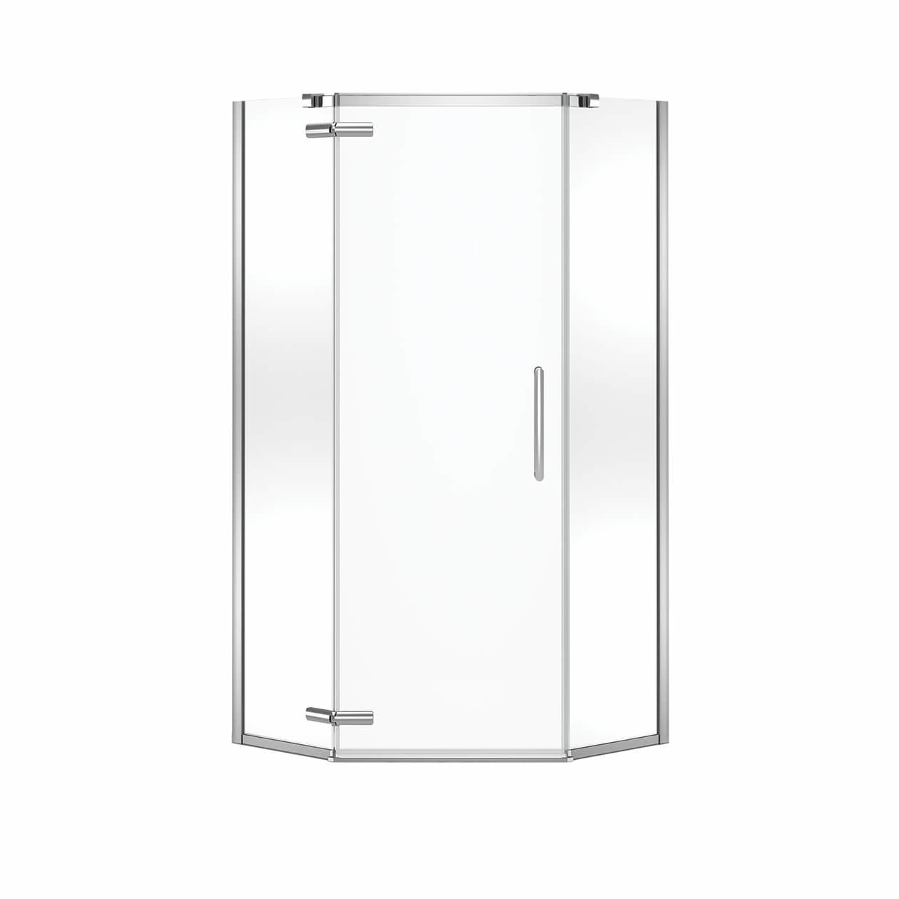 Maax Link Curve Neo-angle 38 x 38 x 75 in. 8mm Pivot Shower Door for Corner Installation with Clear glass