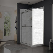 Maax Duel and Inverto Return Panel for 32 in. Base with Clear glass