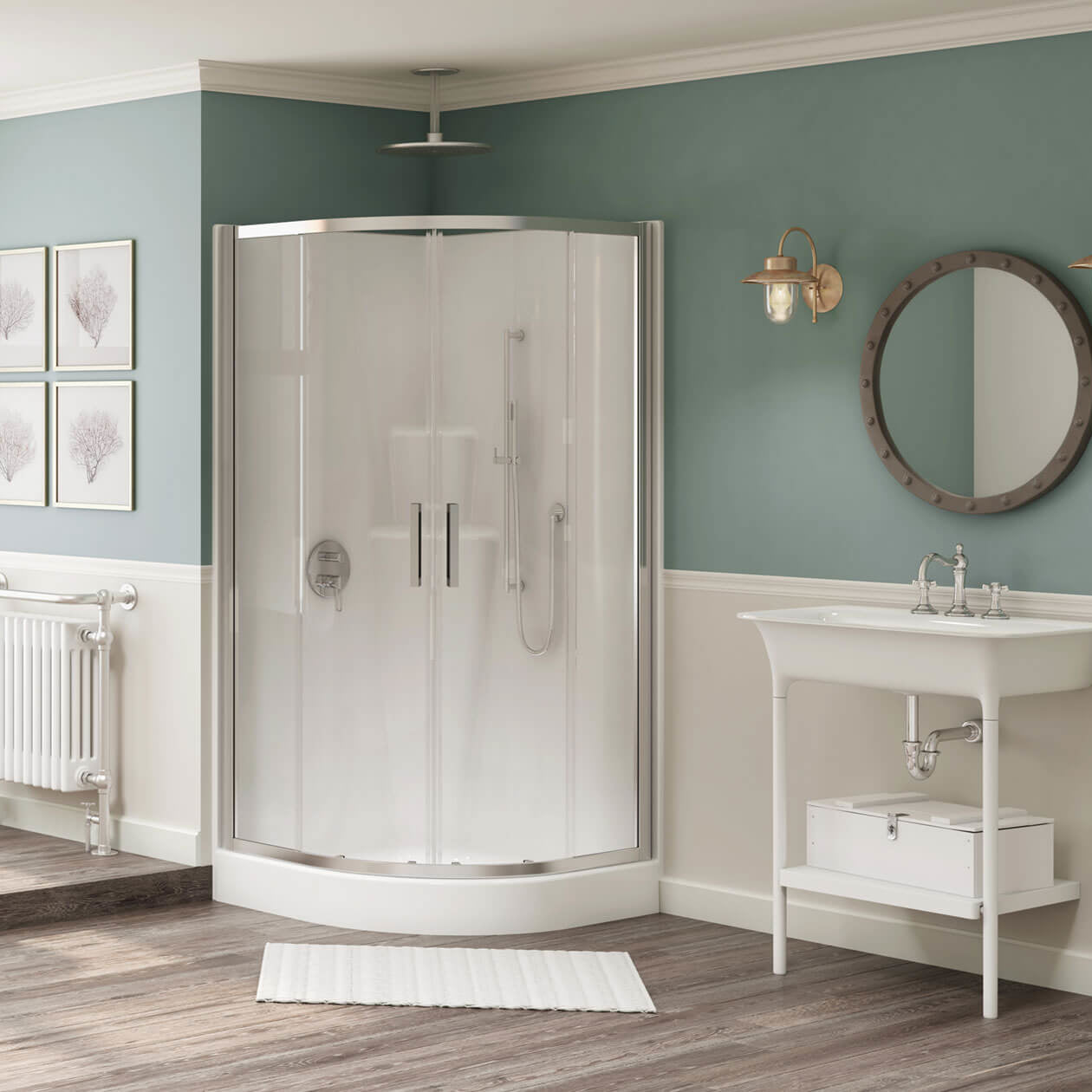 Maax Radia Neo-round 32 x 32 x 71 ½ in. 6mm Sliding Shower Door