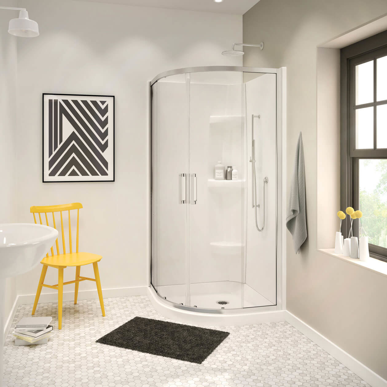 Maax Radia Neo-round 32 x 32 x 71 ½ in. 6mm Sliding Shower Door