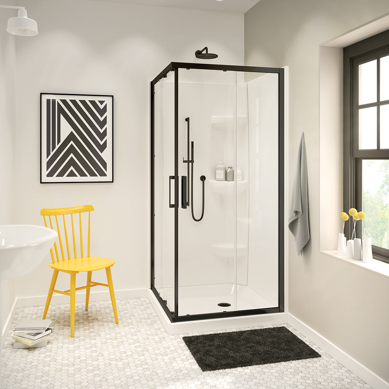 Maax Radia Square 32 x 32 x 71 ½ in. 6mm Sliding Shower Door