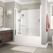 Maax Edge 30 x 55 ½ in. 6 mm Tub Screen for Alcove Installation with Clear glass in Chrome