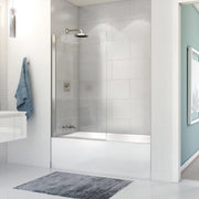 Maax Edge Square 34 x 58 in. 8 mm Tub Screen for Alcove Installation with Clear glass