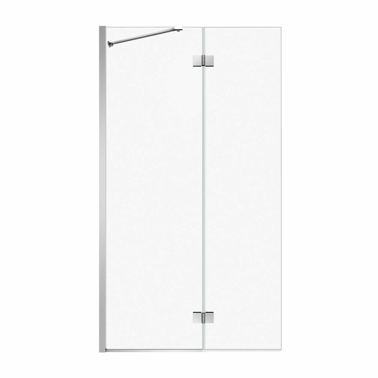 Maax Edge Duo 42 x 75 in. 8 mm Pivot Shower Screen for Alcove Installation with Clear glass