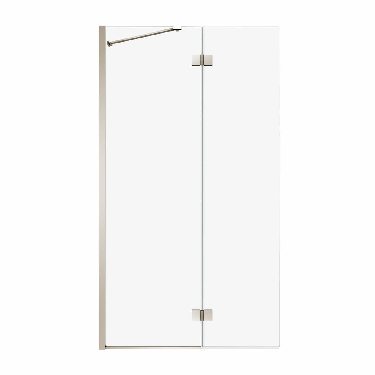 Maax Edge Duo 42 x 75 in. 8 mm Pivot Shower Screen for Alcove Installation with Clear glass