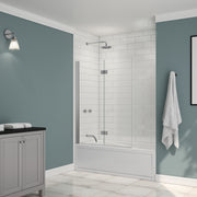 Maax Edge Access 42 x 56 in. 6 mm Pivot Tub Screen for Alcove Installation with Clear glass