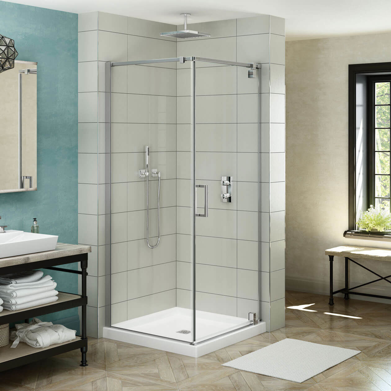 Maax ModulR 36 x 36 x 78 in. 8mm Pivot Shower Door