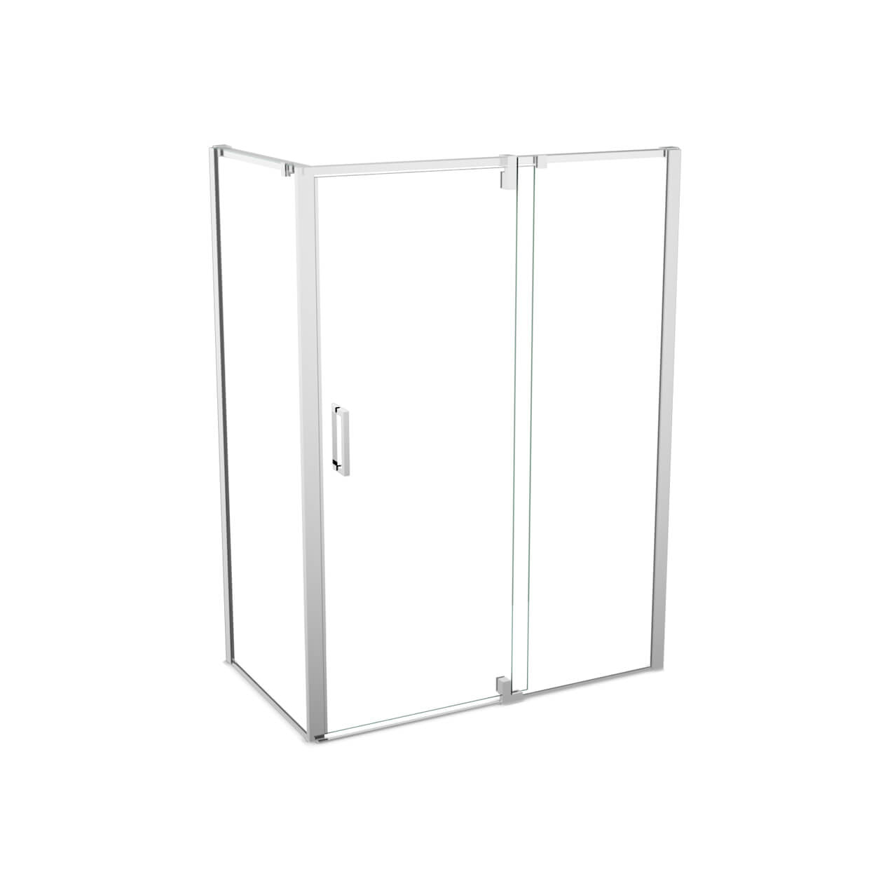 Maax ModulR 48 x 32 x 78 in. 8mm Pivot Shower Door for Corner Installation with Clear glass