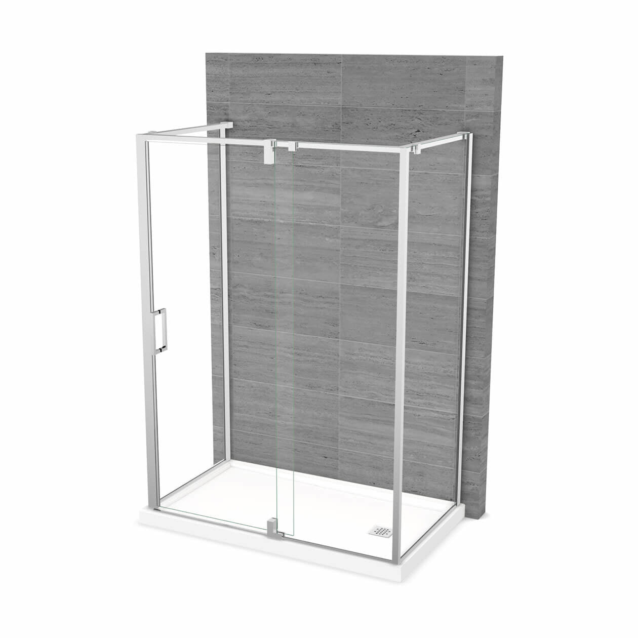 Maax ModulR 60 x 36 x 78 in. 8mm Pivot Shower Door for Wall-mount Installation with Clear glass