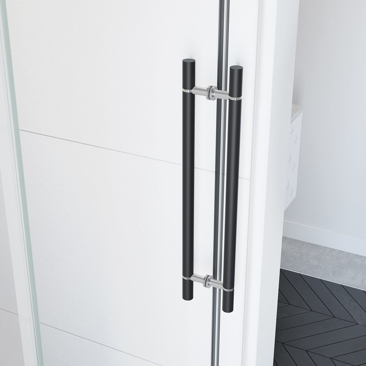 Maax Vela 44 ½-47 x 78 ¾ in. 8mm Sliding Shower Door for Alcove Installation with Clear glass