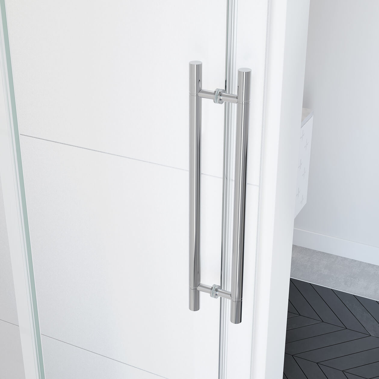 Maax Vela 56 ½-59 x 78 ¾ in. 8mm Sliding Shower Door