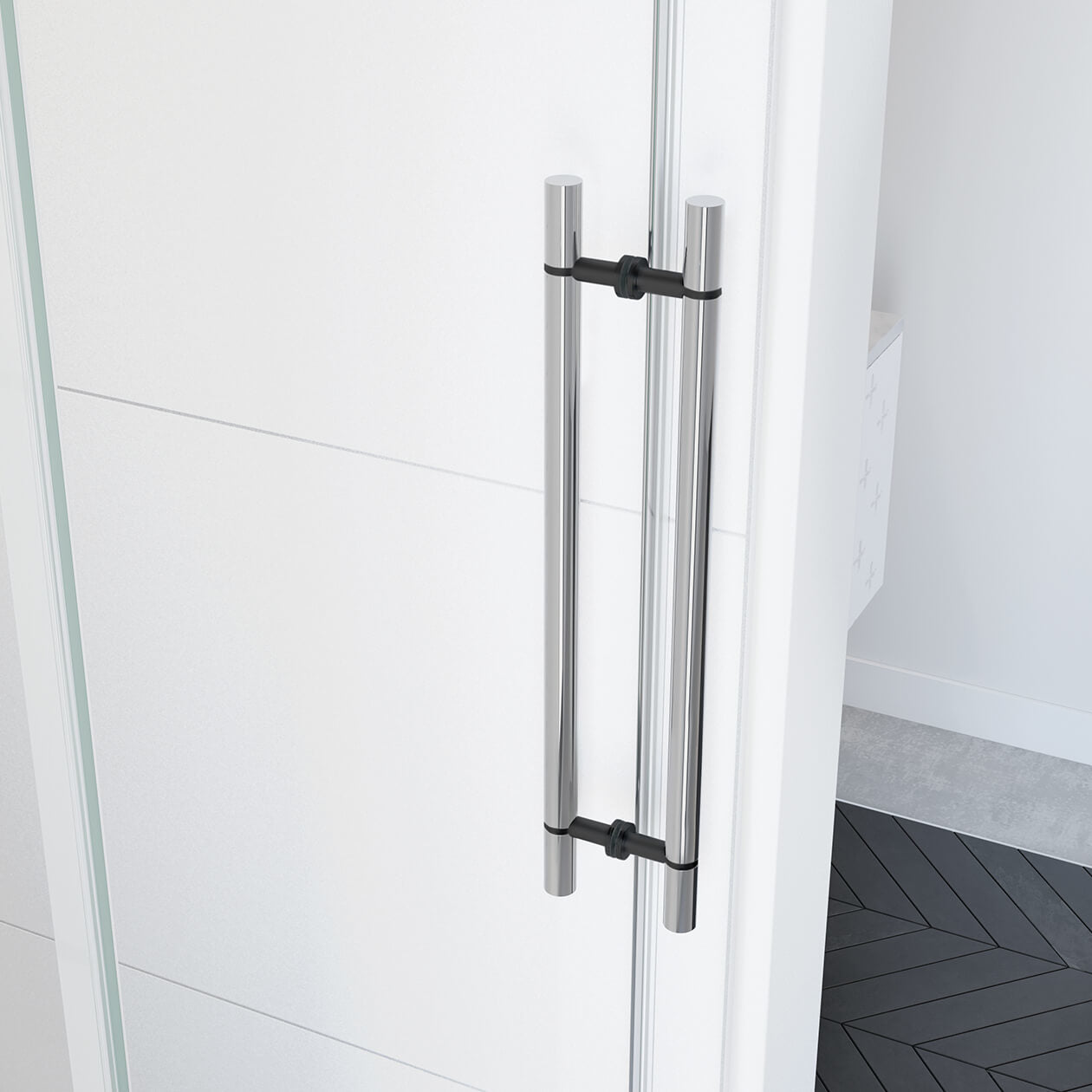 Maax Vela 56 ½-59 x 78 ¾ in. 8mm Sliding Shower Door