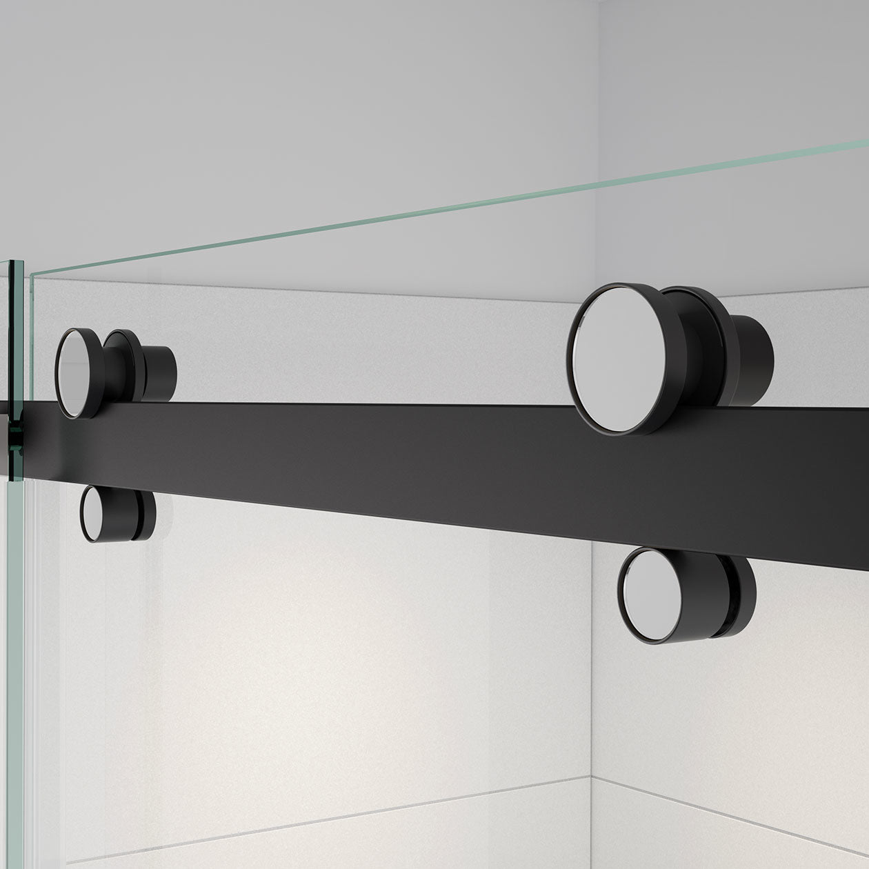 Maax Vela 56 ½-59 x 78 ¾ in. 8mm Sliding Shower Door with Towel Bar for Alcove Installation with Clear glass