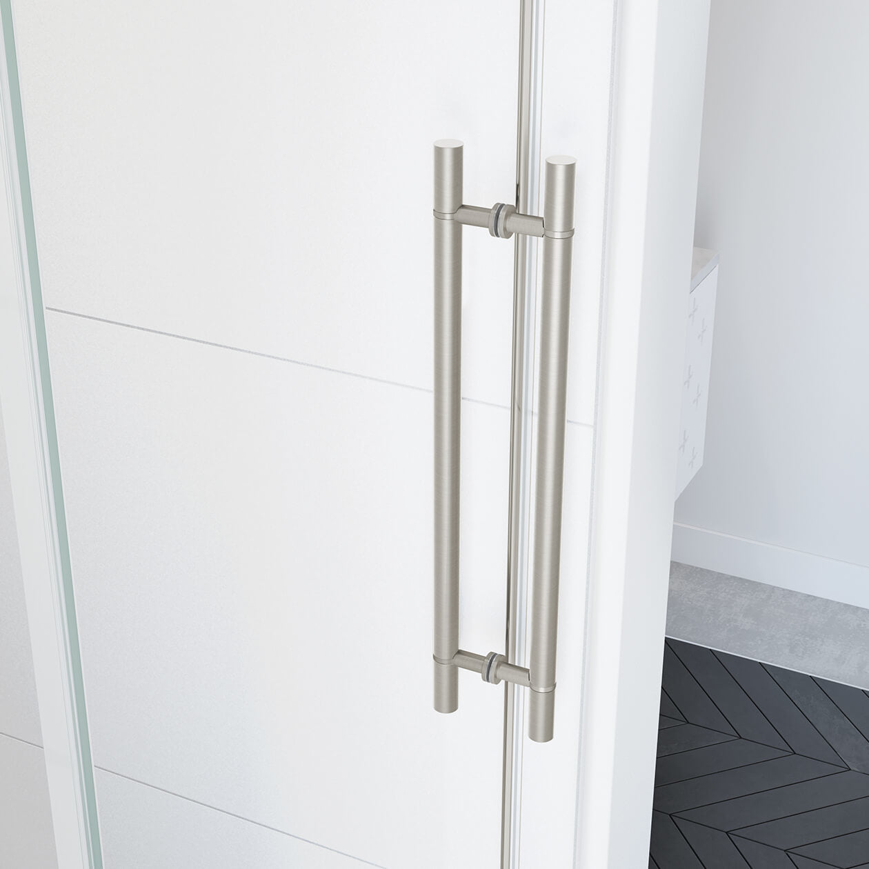 Maax Vela 56 ½-59 x 59 in. 8 mm Sliding Tub Door for Alcove Installation with Clear glass