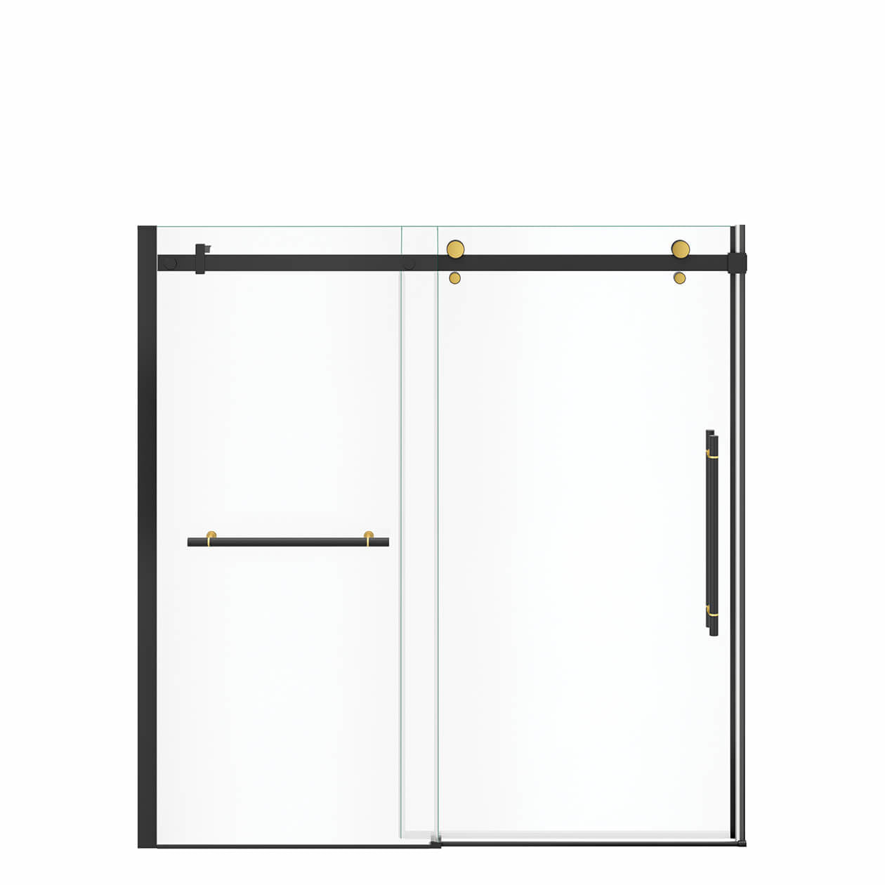 Maax Vela 56 ½-59 x 59 in. 8 mm Sliding Tub Door with Towel Bar for Alcove Installation with Clear glass
