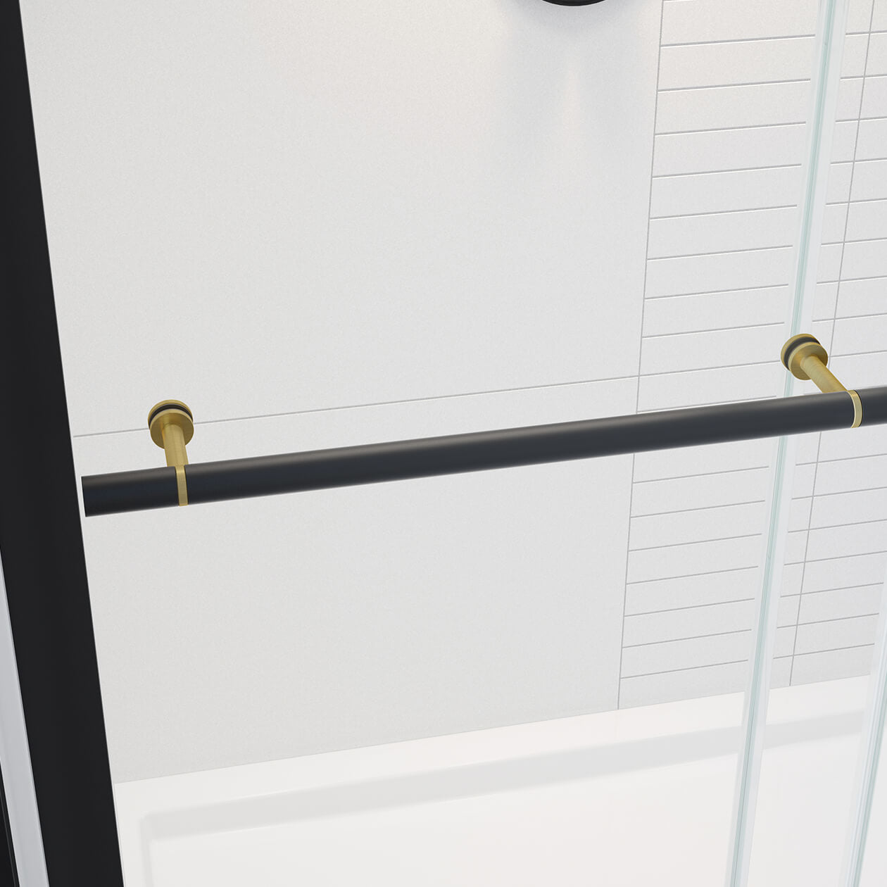 Maax Vela 56 ½-59 x 59 in. 8 mm Sliding Tub Door with Towel Bar for Alcove Installation with Clear glass