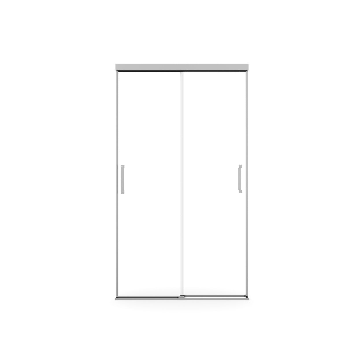 Maax Incognito 74 39-42 x 74 in. 8mm Bypass Shower Door for Alcove Installation with Clear glass