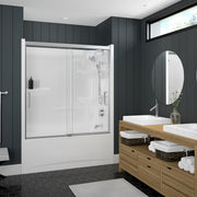 Maax Incognito 57 51-54 x 56 3/4 in. 8mm Bypass Tub Door for Alcove Installation with Clear glass