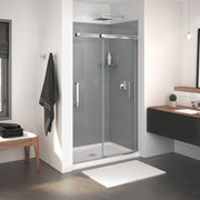 Maax Inverto 43-47 x 70 ½-74 in. 8mm Bypass Shower Door for Alcove Installation with Clear glass