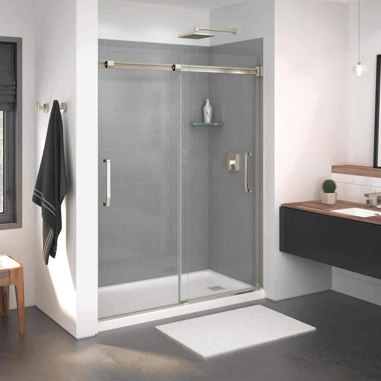 Maax Inverto 56-59 x 70 ½-74 in. 8mm Bypass Shower Door