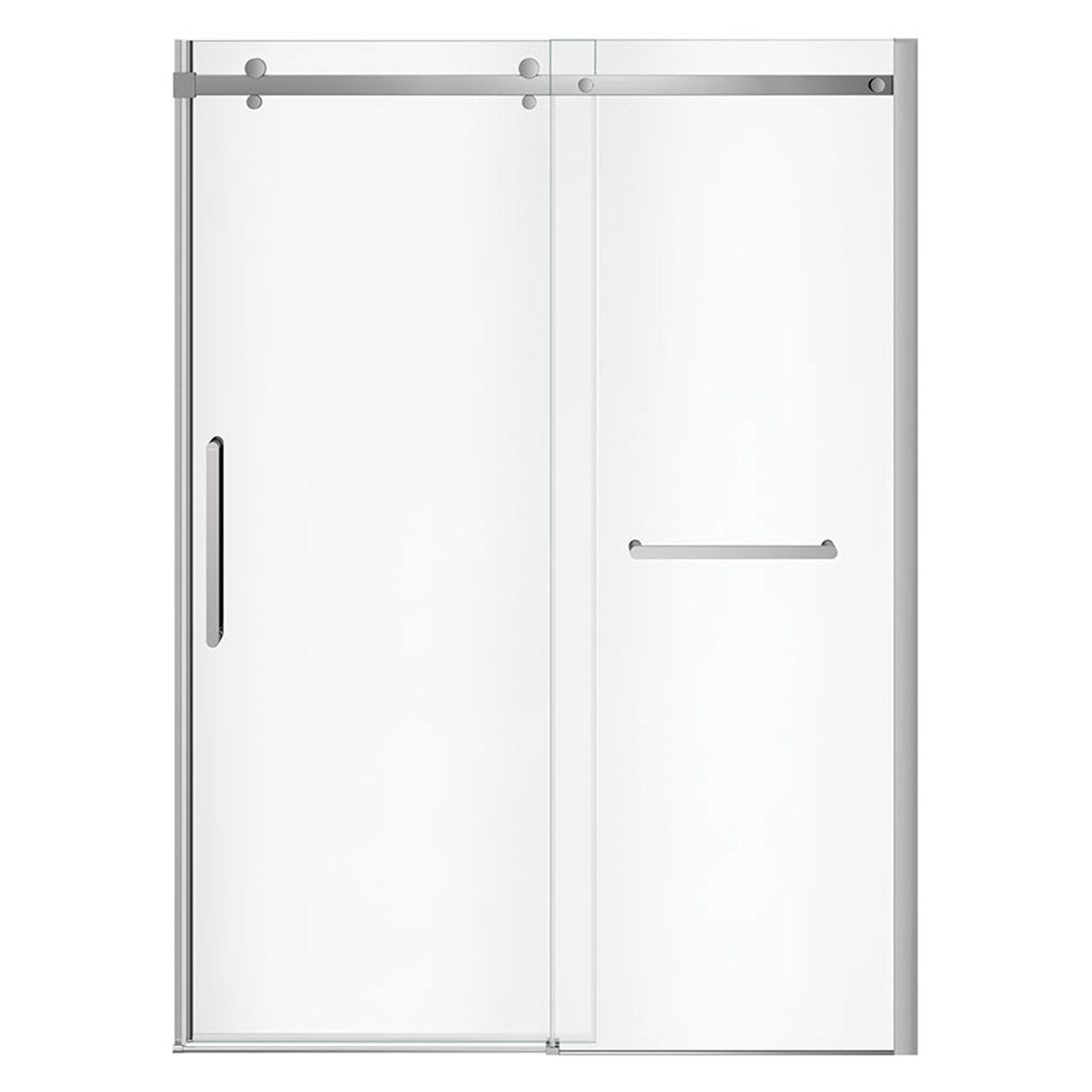 Maax Halo Pro 56 ½-59 x 78 ¾ in. 8 mm Sliding Shower Door with Towel Bar for Alcove Installation with Clear glass