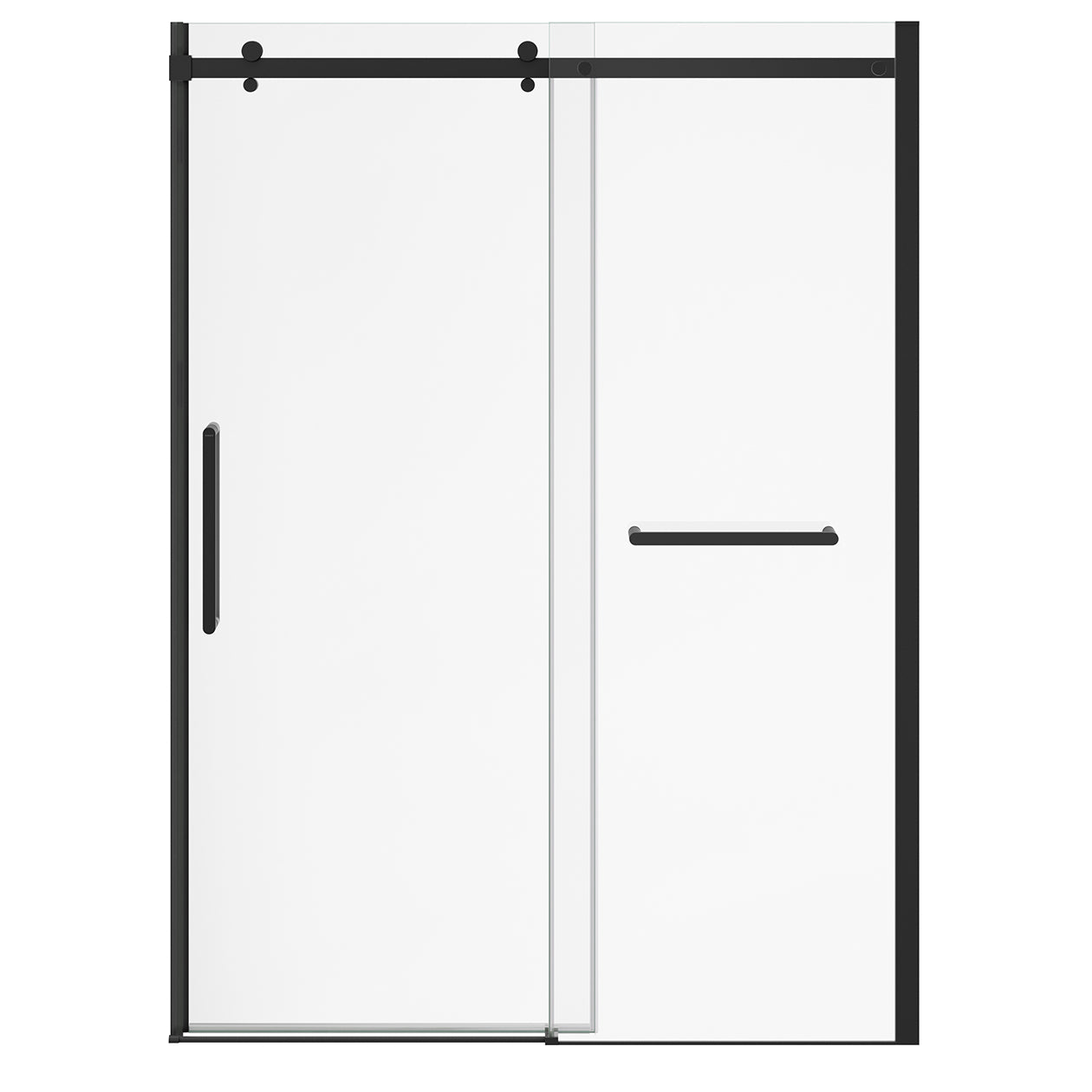 Maax Halo Pro 56 ½-59 x 78 ¾ in. 8 mm Sliding Shower Door with Towel Bar for Alcove Installation with Clear glass