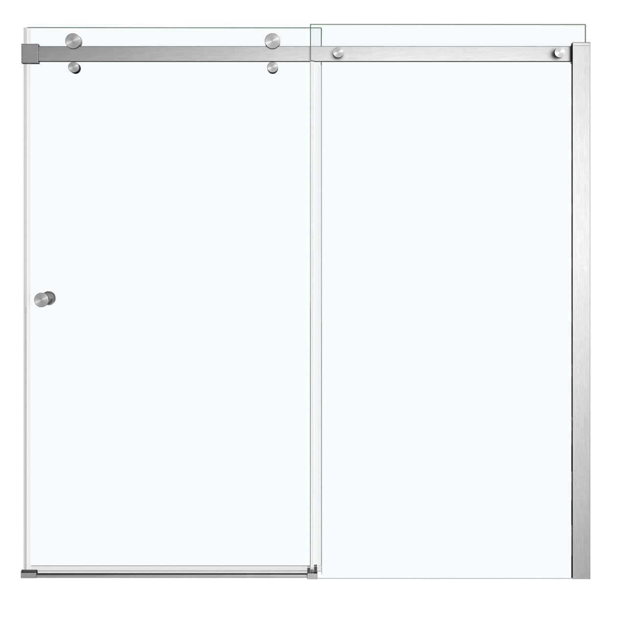 Maax Luminescence 56 ½-59 x 55 ½-57 ½ in. 6mm Sliding Tub Door for Alcove Installation with Clear glass