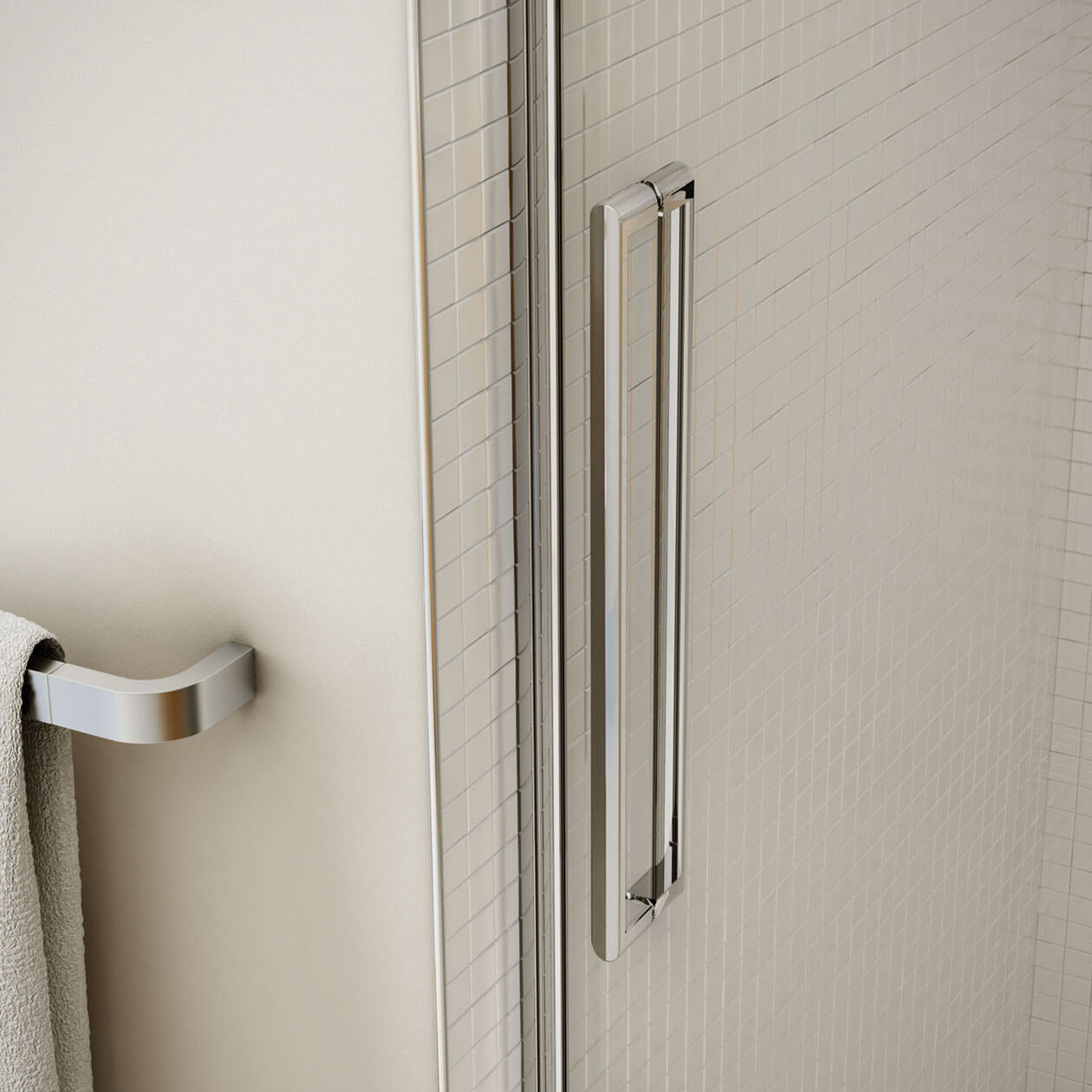 Maax Halo 44 ½-47 x 78 ¾ in. 8mm Sliding Shower Door for Alcove Installation with Clear glass