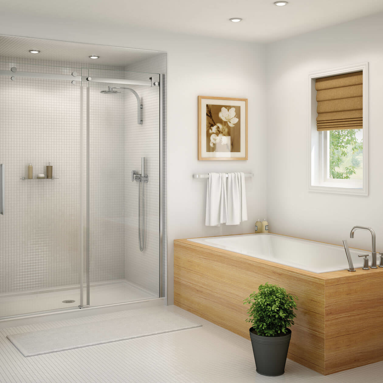 Maax Halo 56 ½-59 x 78 ¾ in. 8mm Sliding Shower Door for Alcove Installation with Clear glass