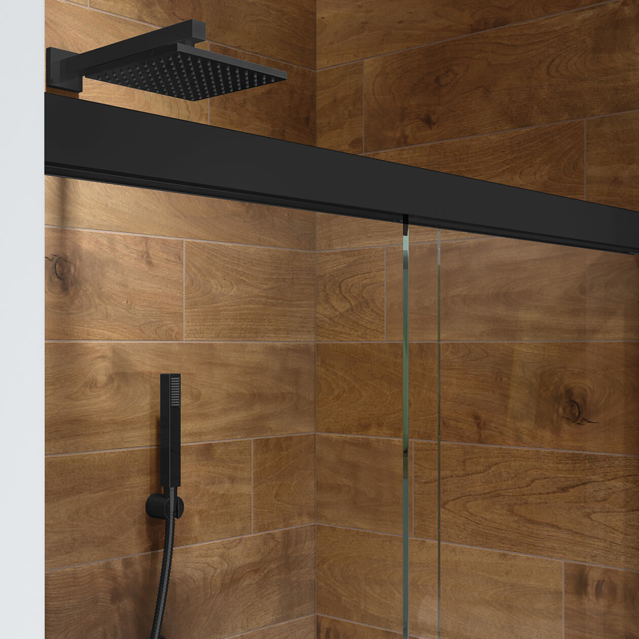 Maax Incognito 57 56-59 x 56 3/4 in. 8mm Bypass Tub Door for Alcove Installation with Clear glass