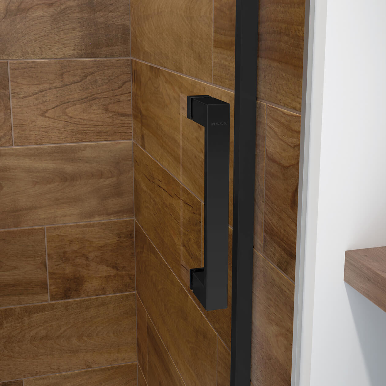 Maax Incognito 57 56-59 x 56 3/4 in. 8mm Bypass Tub Door for Alcove Installation with Clear glass