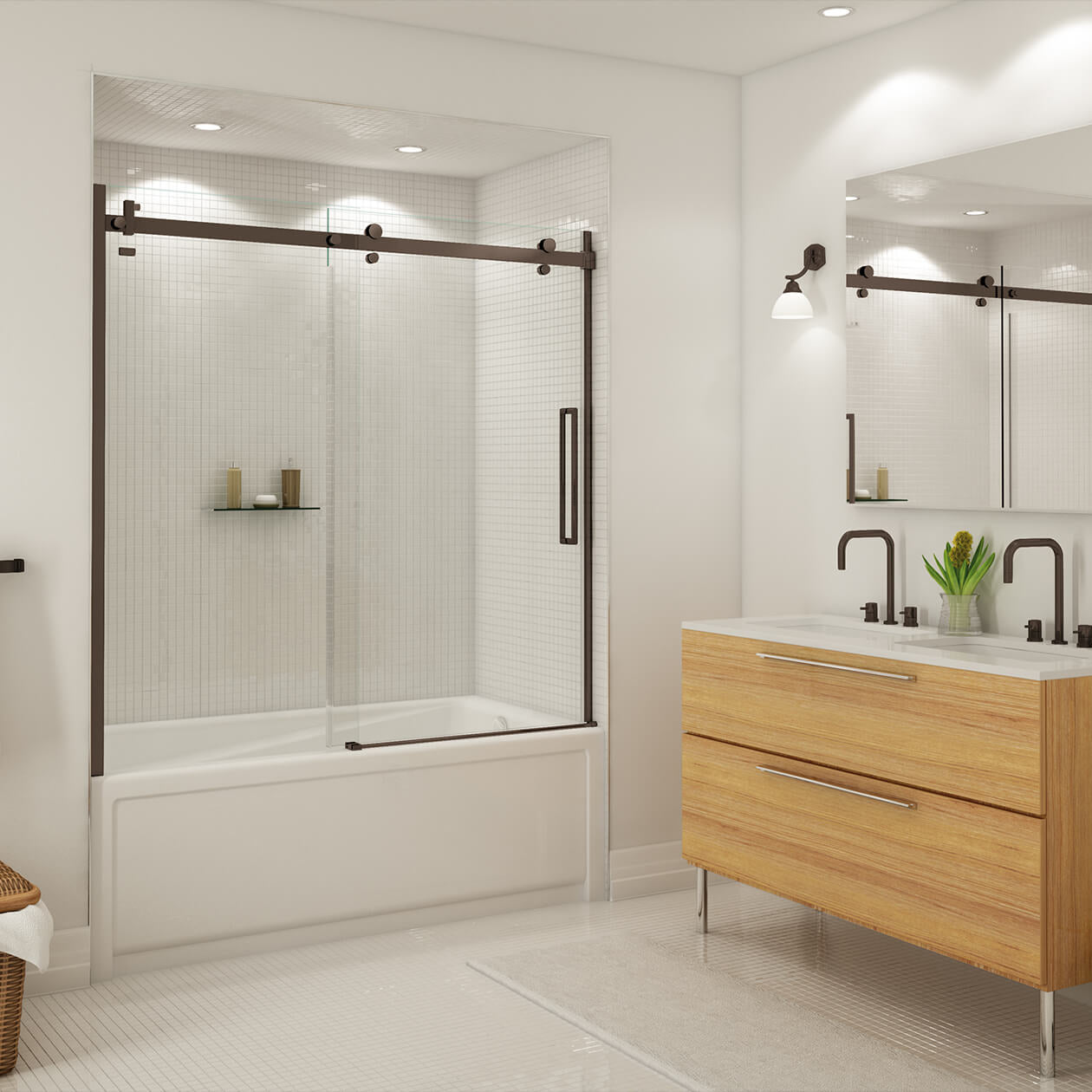 Maax Halo 56 ½-59 x 59 in. 8 mm Sliding Tub Door