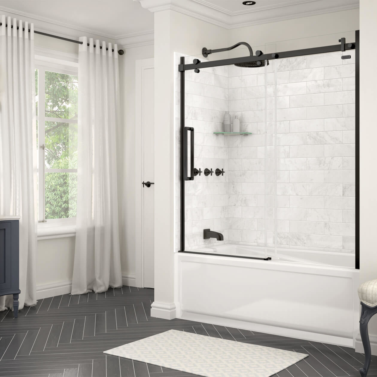 Maax Halo 56 ½-59 x 59 in. 8 mm Sliding Tub Door