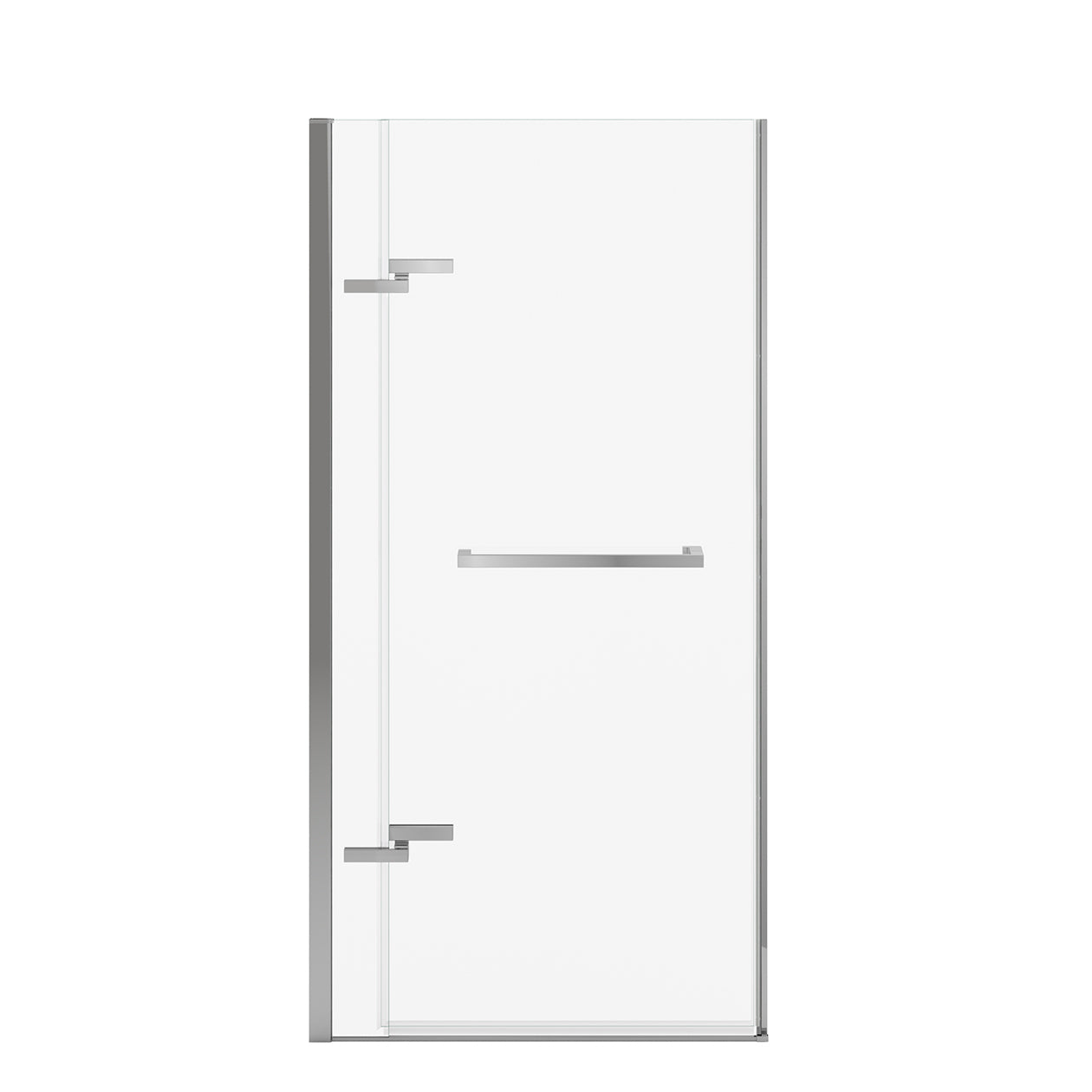 Maax Reveal Sleek 71 32 1/2-35 1/2 x 71 1/2 in. 8mm Pivot Shower Door for Alcove Installation with Clear glass
