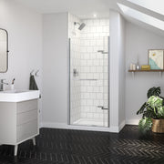 Maax Reveal Sleek 71 32 1/2-35 1/2 x 71 1/2 in. 8mm Pivot Shower Door for Alcove Installation with Clear glass