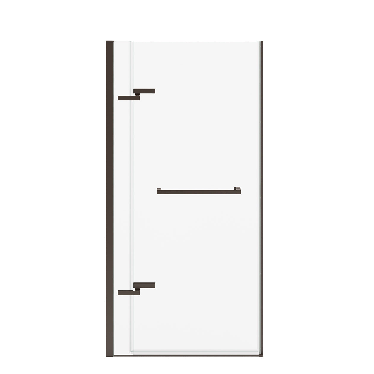 Maax Reveal Sleek 71 32 1/2-35 1/2 x 71 1/2 in. 8mm Pivot Shower Door for Alcove Installation with Clear glass
