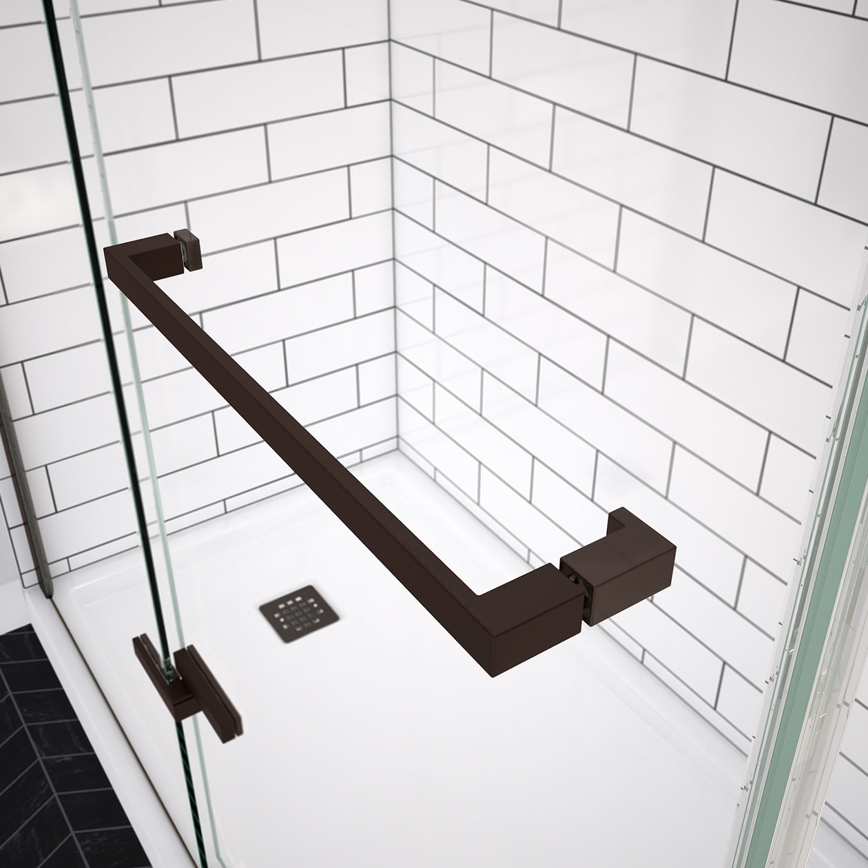 Maax Reveal Sleek 71 32 1/2-35 1/2 x 71 1/2 in. 8mm Pivot Shower Door for Alcove Installation with Clear glass